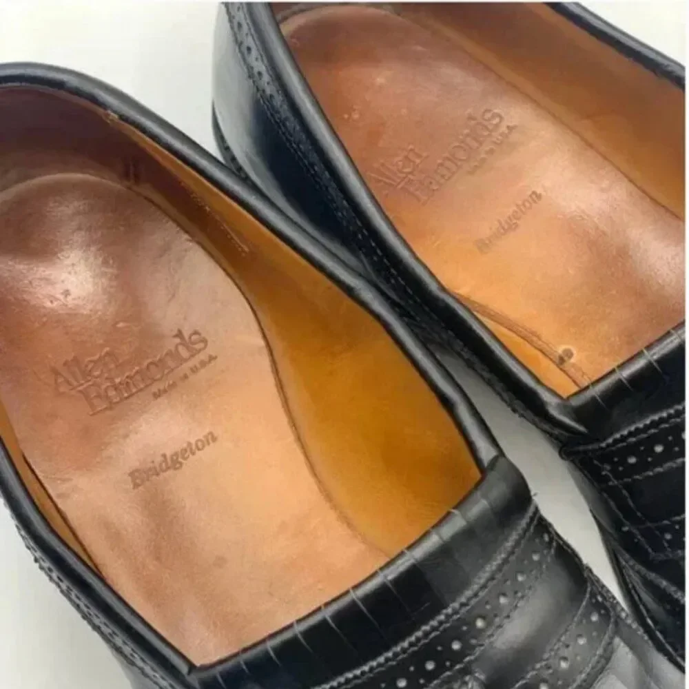 Allen Edmonds Men's Leather Bridgeton Tassel Black Dress Loafers Size 9.5